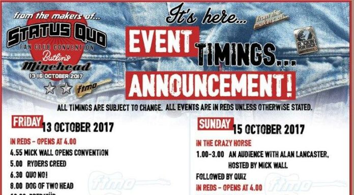 Status Quo-Convention 2017 gave the fans an event for eternity