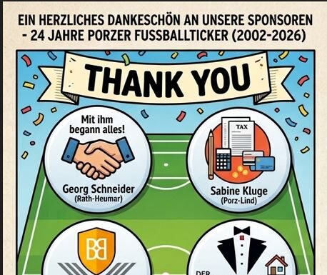 Ein großes Dankeschön an unsere Fussballticker-Sponsoren
